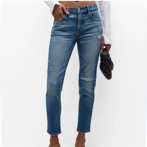 Moussy Blue Howa Skinny Jeans with Distressed Details